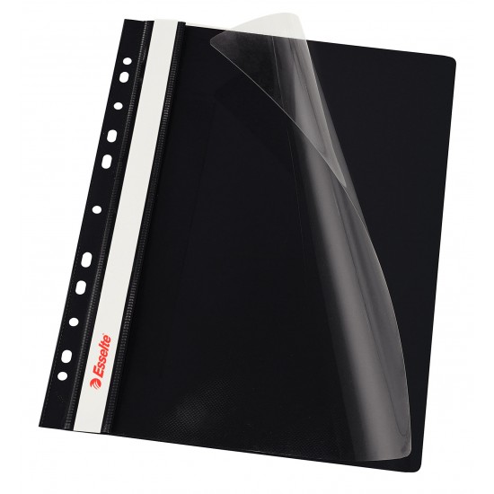 DOSAR PLASTIC CU SINA SI MULTIPERFORATII NEGRU ESSELTE