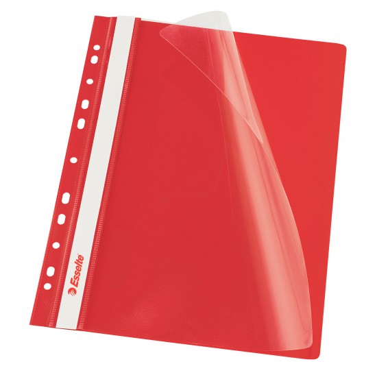 DOSAR PLASTIC CU SINA SI MULTIPERFORATII ROSU ESSELTE