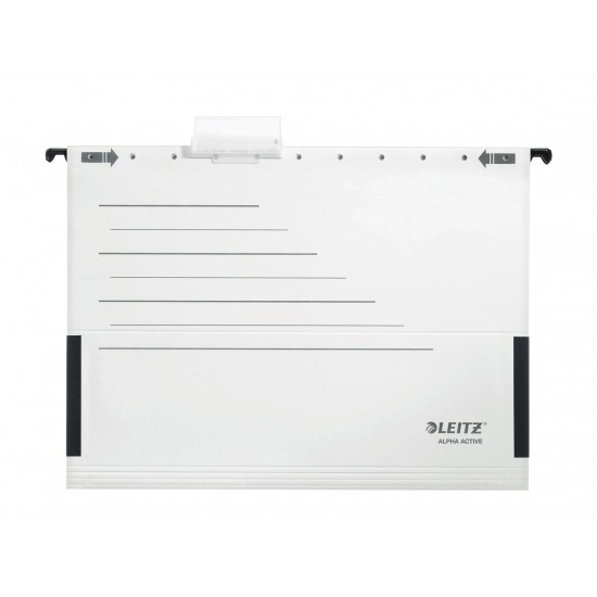 DOSAR SUSPENDABIL CU BURDUF ALB 5/SET ALPHA ACTIVE LEITZ