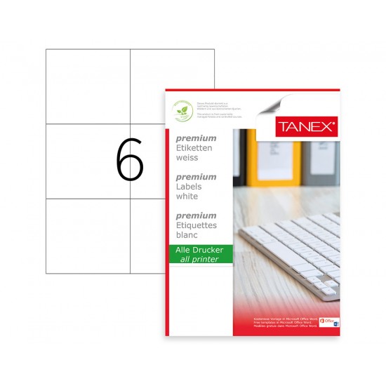 ETICHETE 6/A4 105*99MM COLTURI DREPTE 100/TOP TANEX