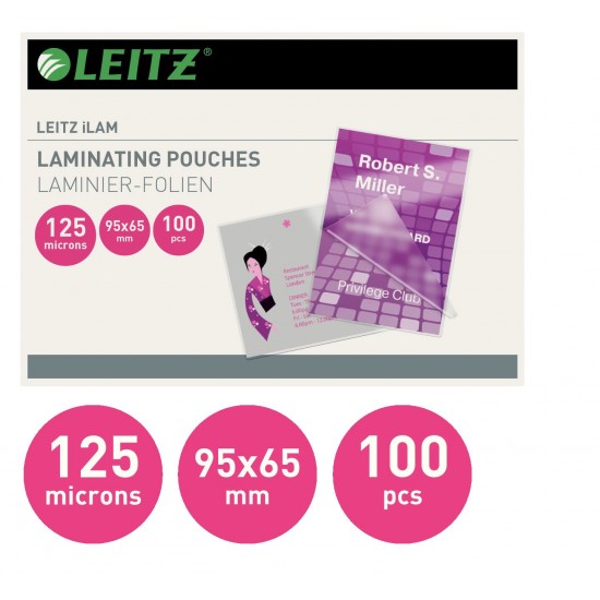 FOLIE 65x95MM 125 MICRONI 100/TOP LEITZ
