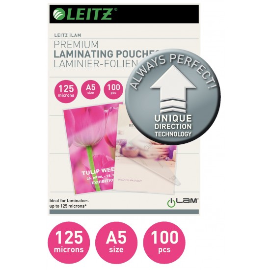 FOLIE A5 125 MICRONI 100/TOP UDT LEITZ