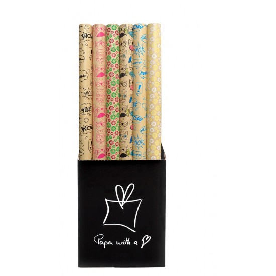 HARTIE AMBALAJ ROLA 70CM X 2M ECO PRINT KRAFT ROTOLUX