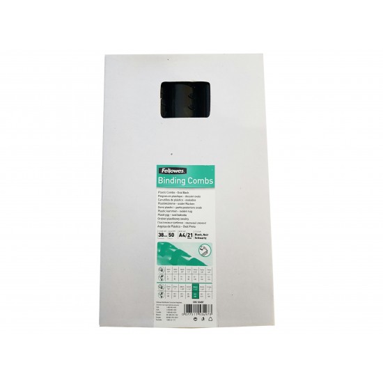 INEL PLASTIC 38MM NEGRU PT 281-340 COLI 50/CUT FELLOWES