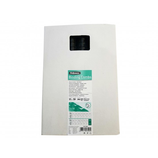 INEL PLASTIC 51MM NEGRU PT 411-450 COLI 50/CUT FELLOWES