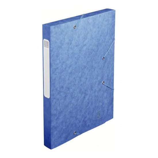 MAPA CARTON CU BURDUF SI ELASTIC 2.5CM ALBASTRU EXACOMPTA