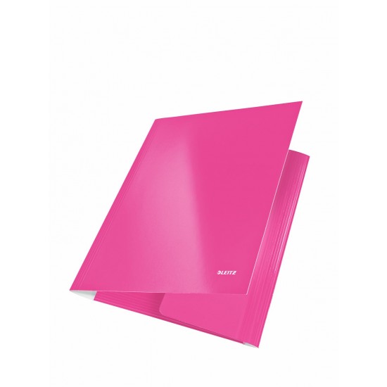 MAPA CARTON CU ELASTIC ROZ METALIZAT WOW LEITZ