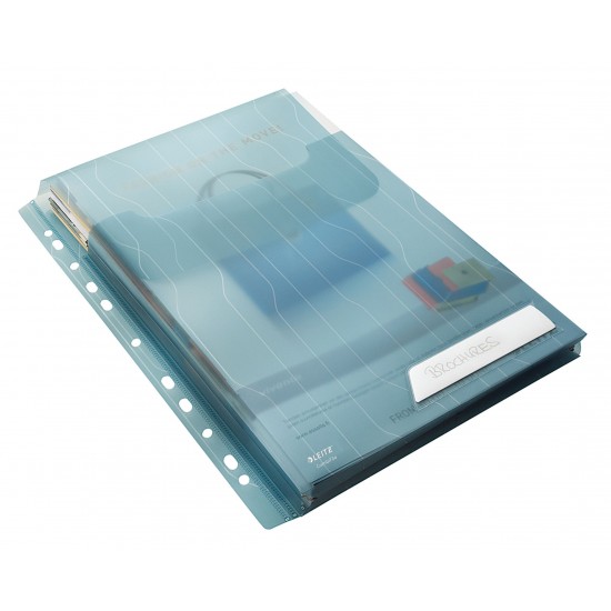 MAPA PLASTIC CU BURDUF 2CM ALBASTRA 3/SET COMBIFILE JUMBO LEITZ