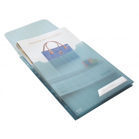 MAPA PLASTIC CU BURDUF 2CM ALBASTRA 3/SET COMBIFILE JUMBO LEITZ