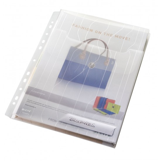MAPA PLASTIC CU BURDUF 2CM TRANSPARENTA 3/SET COMBIFILE LEITZ