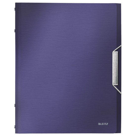 MAPA PLASTIC CU ELASTIC 12 COMPARTIMENTE ALBASTRU-VIOLET LEITZ