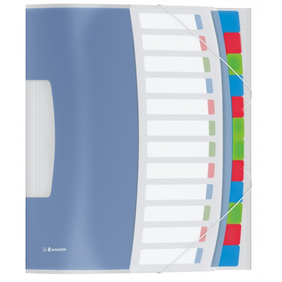 MAPA PLASTIC CU ELASTIC 12 COMPARTIMENTE VIVIDA ESSELTE
