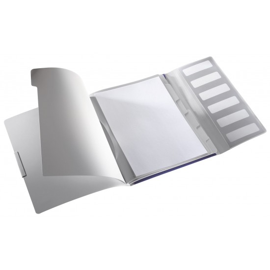 MAPA PLASTIC CU ELASTIC 6 COMPARTIMENTE ALBASTRU-VIOLET LEITZ