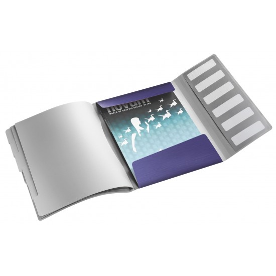 MAPA PLASTIC CU ELASTIC 6 COMPARTIMENTE ALBASTRU-VIOLET LEITZ