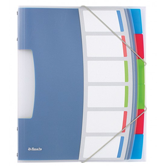 MAPA PLASTIC CU ELASTIC 6 COMPARTIMENTE VIVIDA ESSELTE