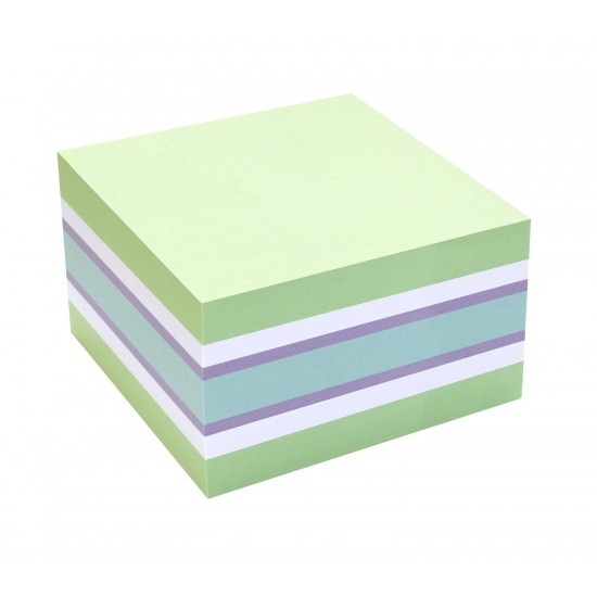 NOTES ADEZIV 75*75MM VERDE PAL-ALB-VIOLET- ALBASTRU 450F INFO NO