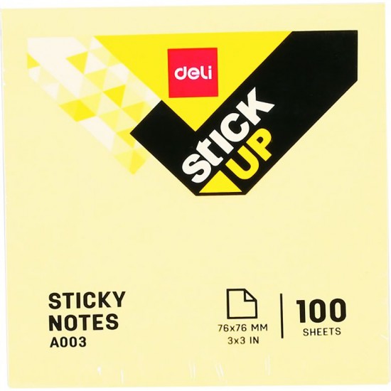NOTES ADEZIV 76*76MM GALBEN 100 FILE DELI NOTES ADEZIV 76*76MM GALBEN 100 FILE DELI