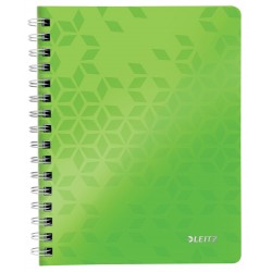 CAIET BIROU SPIRA A5 AR VERDE COPERTA PP WOW LEITZ