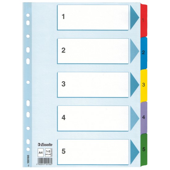 SEPARATOARE INDEX CARTON 1-5 MYLAR ESSELTE