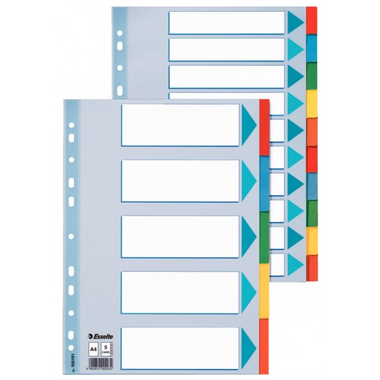 SEPARATOARE INDEX CARTON 5 COLI STANDARD ESSELTE