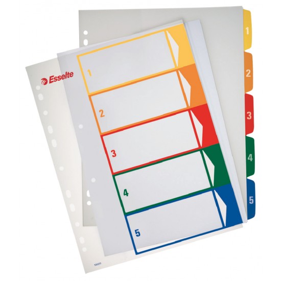 SEPARATOARE INDEX PLASTIC 1-5 IMPRIMABIL ESSELTE SEPARATOARE INDEX PLASTIC 1-5 IMPRIMABIL ESSELTE