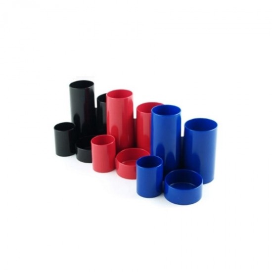 SUPORT TUBULAR BIROU 4 COMPARTIMENTE ROSU FLARO SUPORT TUBULAR BIROU 4 COMPARTIMENTE ROSU FLARO