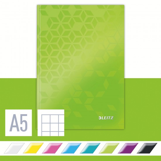 CAIET BIROU A5 AR VERDE COPERTA CARTON WOW LEITZ CAIET BIROU A5 AR VERDE COPERTA CARTON WOW LEITZ