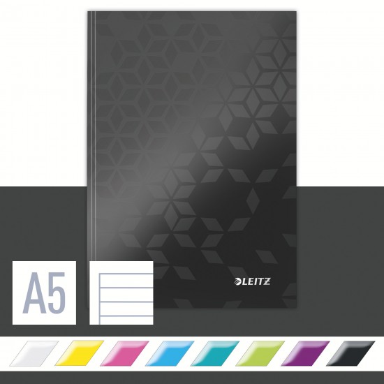 CAIET BIROU A5 DR NEGRU COPERTA CARTON WOW LEITZ CAIET BIROU A5 DR NEGRU COPERTA CARTON WOW LEITZ