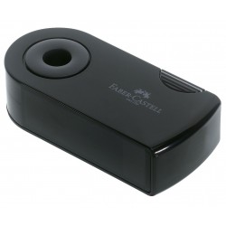 ASCUTITOARE PLASTIC DUBLA SLEEVE NEAGRA FABER-CASTELL
