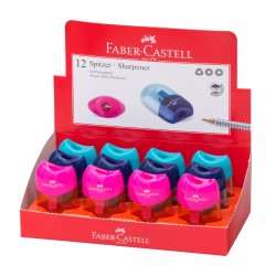 ASCUTITOARE PLASTIC SIMPLA CU CONTAINER APPLE TREND 2019 FABER-CASTELL