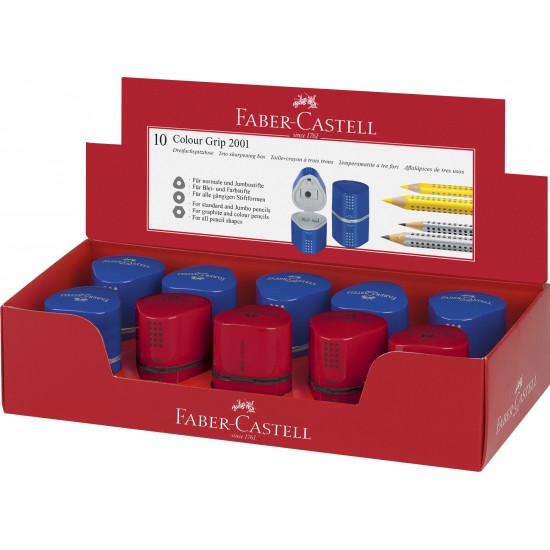 ASCUTITOARE TRIPLA GRIP 2001 ROSIE/ALBASTRA FABER-CASTELL