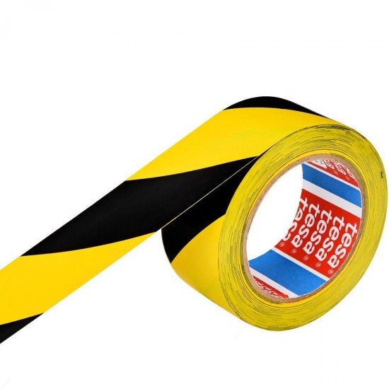 BANDA ADEZIVA MARCARE GALBEN/NEGRU 33M 50MM TESA