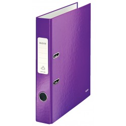 BIBLIORAFT PLASTIFIAT 5.2 CM MOV METALIZAT WOW LEITZ