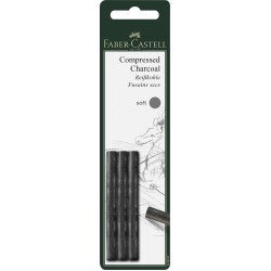 BLISTER 3 BUC CARBUNE PRESAT PITT MONOCHROME SOFT FABER-CASTELL