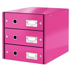 CABINET 3 SERTARE ROZ CLICK&STORE LEITZ
