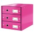 CABINET 3 SERTARE ROZ CLICK&STORE LEITZ