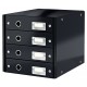 CABINET 4 SERTARE NEGRU CLICK&STORE LEITZ