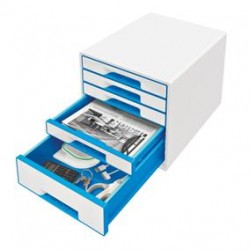 CABINET 5 SERTARE ALB/ALBASTRU WOW LEITZ