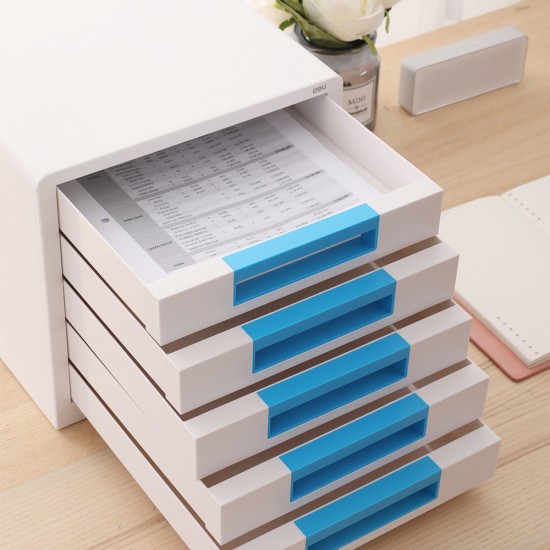 CABINET 5 SERTARE ALB/BLEU DELI