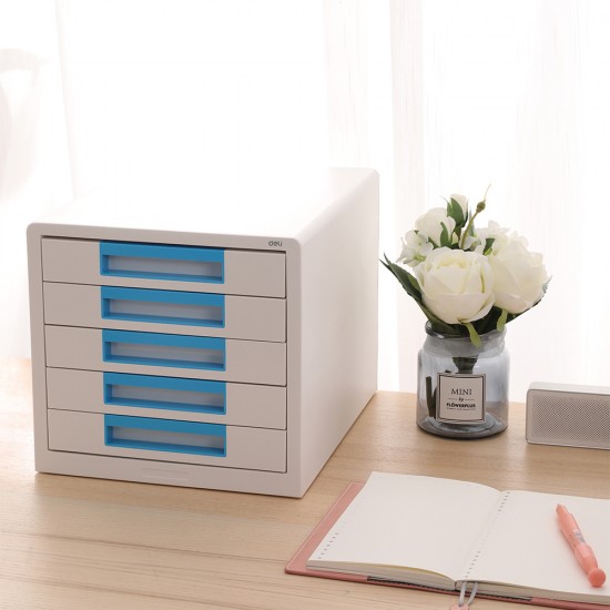 CABINET 5 SERTARE ALB/BLEU DELI