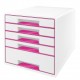 CABINET 5 SERTARE ALB/ROZ WOW LEITZ CABINET 5 SERTARE ALB/ROZ WOW LEITZ