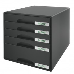 CABINET 5 SERTARE NEGRU PLUS LEITZ
