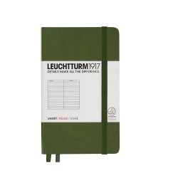 CAIET A6 DICTANDO COPERTA RIGIDA VERDE ARMY LEUCHTTURM