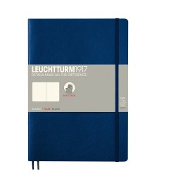 CAIET B5 VELIN COPERTA FLEXIBILA ALBASTRU NAVY LEUCHTTURM