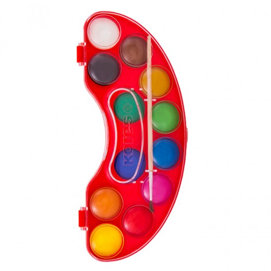 ACUARELE 12 CULORI 30MM + PENSULA AKUARELLOS KORES ACUARELE 12 CULORI 30MM + PENSULA AKUARELLOS KORES