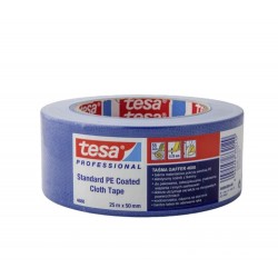 BANDA ADEZIVA TEXTILA ALBASTRA 25M*50MM TESA