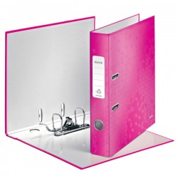 BIBLIORAFT PLASTIFIAT 5.2 CM ROZ METALIZAT WOW LEITZ