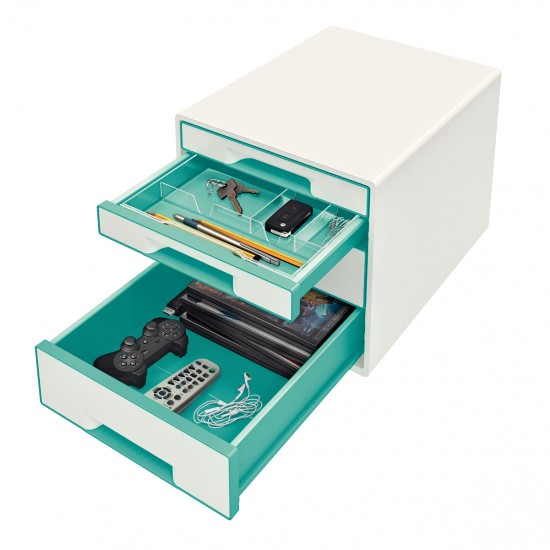CABINET 4 SERTARE TURCOAZ/ALBASTRU WOW LEITZ CABINET 4 SERTARE TURCOAZ/ALBASTRU WOW LEITZ