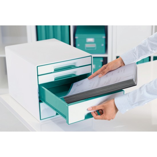 CABINET 4 SERTARE TURCOAZ/ALBASTRU WOW LEITZ CABINET 4 SERTARE TURCOAZ/ALBASTRU WOW LEITZ