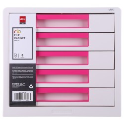 CABINET 5 SERTARE ALB/ROZ DELI